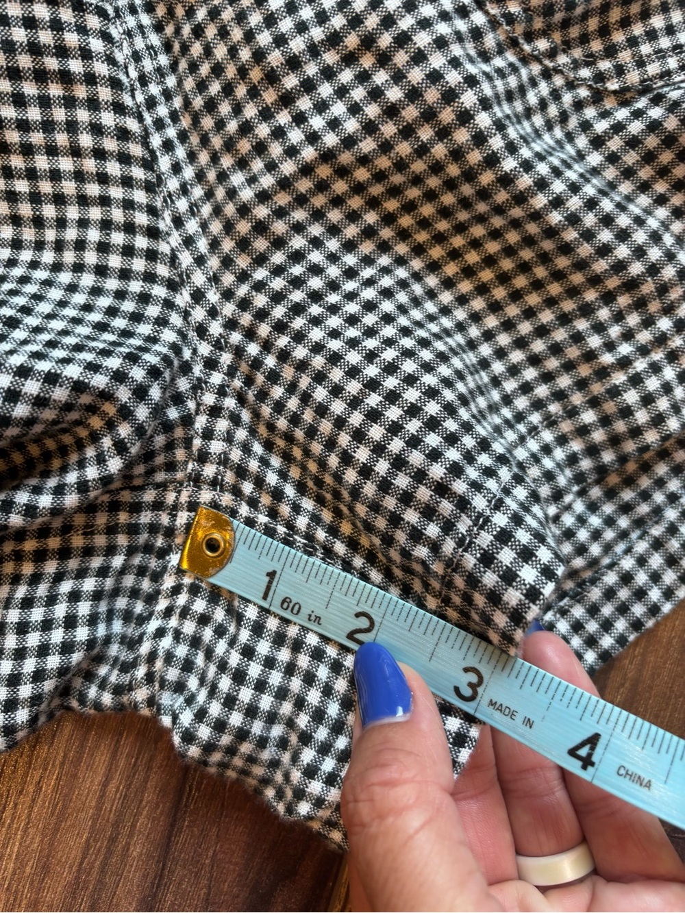 Quince Black & White Gingham Drawstring 100% Linen Shorts - Picture 7 of 8